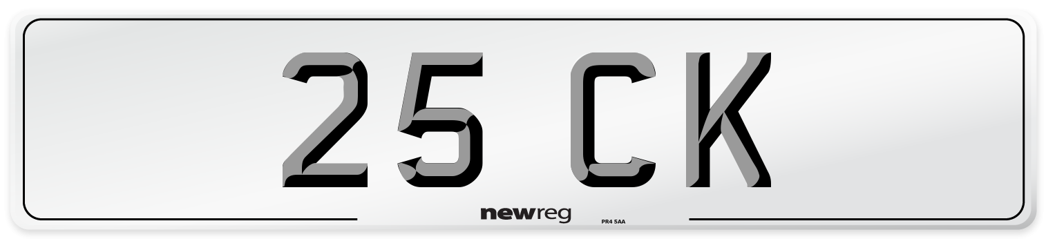 25 CK Number Plate from New Reg